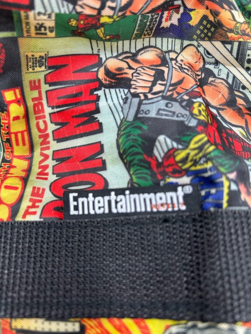 Iron Man Marvel Comic Print Men’s Duffle Bag - Black Strap NWOT